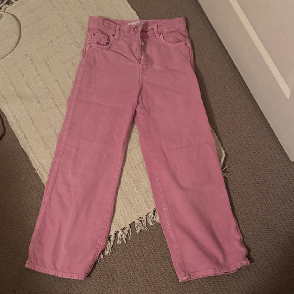 Zara Light Pink Denim Pants